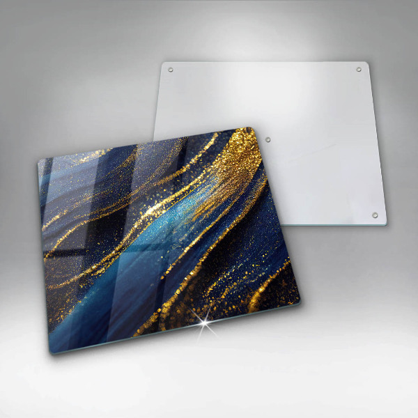 Kitchen worktop saver Navy blue abstraction