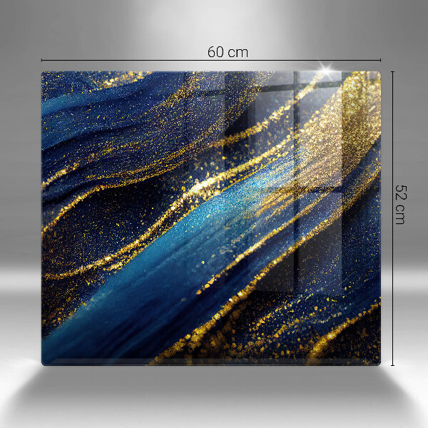 Kitchen worktop saver Navy blue abstraction