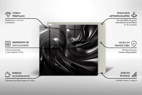 Kitchen worktop saver Black mass abstraction