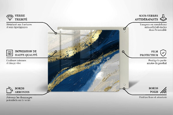 Kitchen worktop saver Texture with gold