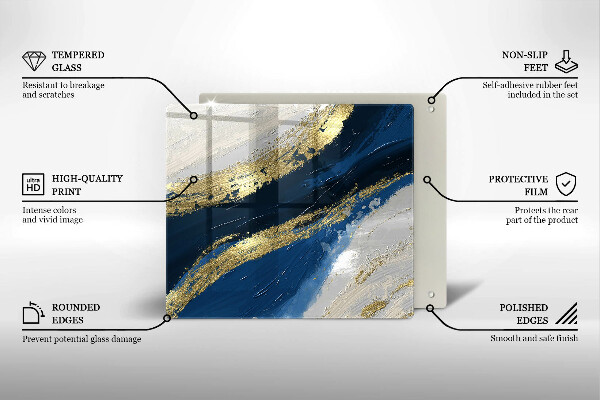 Kitchen worktop saver Texture with gold