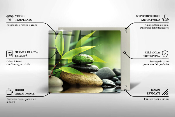 Kitchen worktop saver Zen bamboo stones