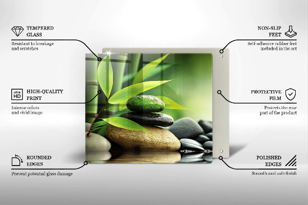 Kitchen worktop saver Zen bamboo stones