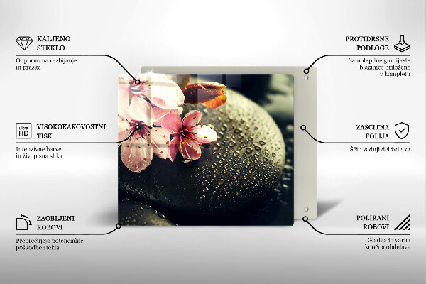 Kitchen worktop saver Flowers stones zen