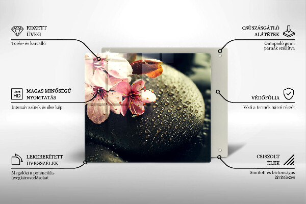 Kitchen worktop saver Flowers stones zen