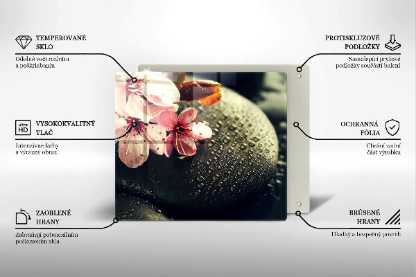 Kitchen worktop saver Flowers stones zen