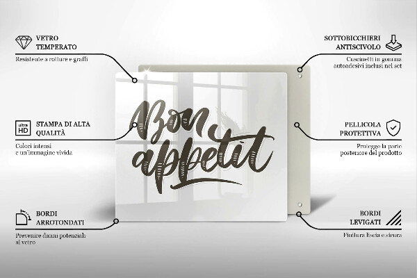 Kitchen worktop saver The inscription Bon Appetit