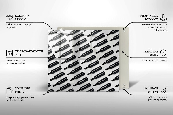 Kitchen worktop saver Black bottles of wine