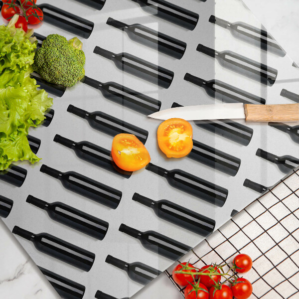 Kitchen worktop saver Black bottles of wine