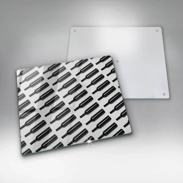 Kitchen worktop saver Black bottles of wine