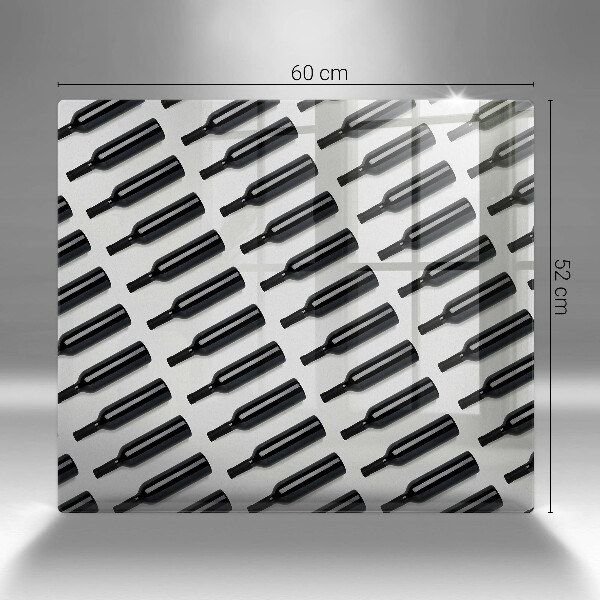 Kitchen worktop saver Black bottles of wine