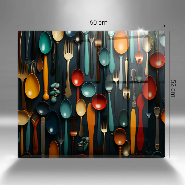 Kitchen worktop saver Colorful spoons and forks