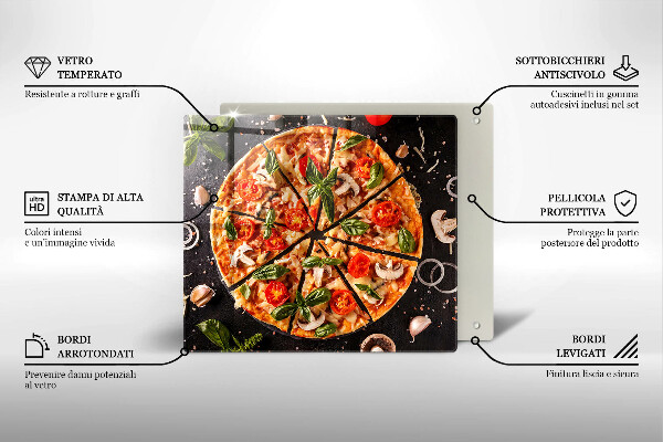 Kitchen worktop saver Pizza with mushrooms