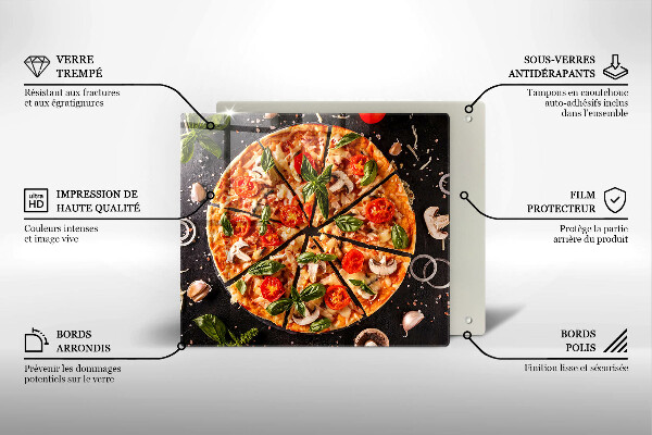 Kitchen worktop saver Pizza with mushrooms