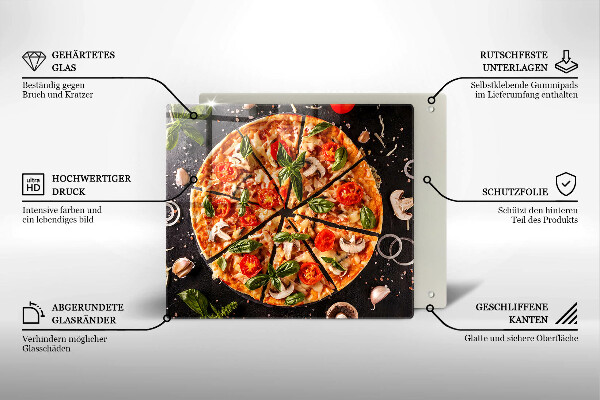 Kitchen worktop saver Pizza with mushrooms