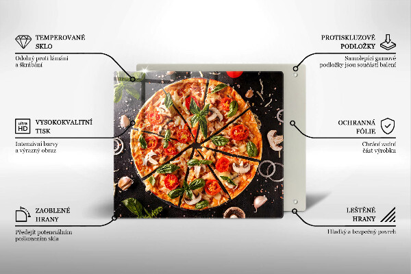 Kitchen worktop saver Pizza with mushrooms