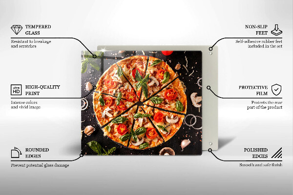 Kitchen worktop saver Pizza with mushrooms