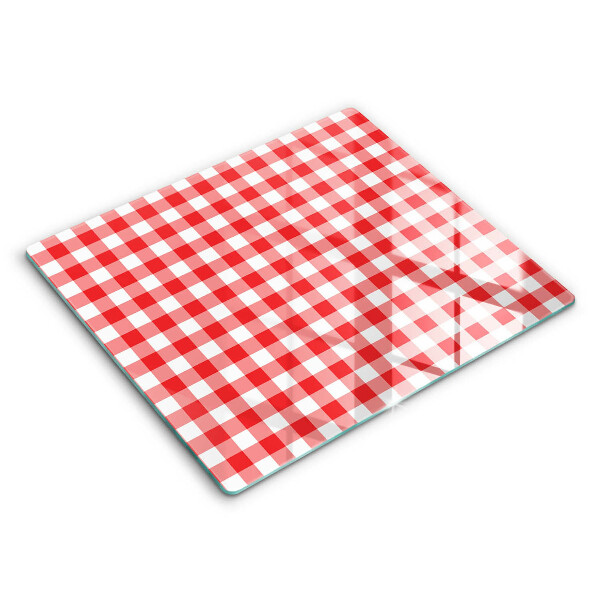 Kitchen worktop saver Red white grille