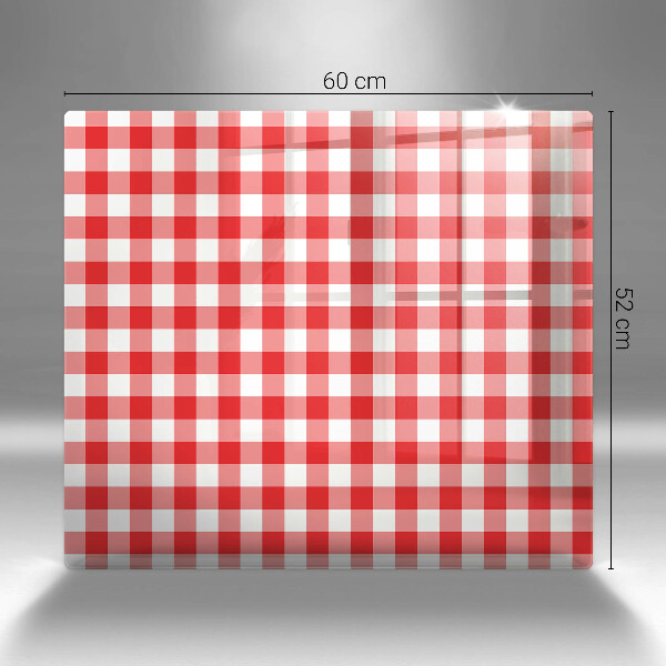 Kitchen worktop saver Red white grille