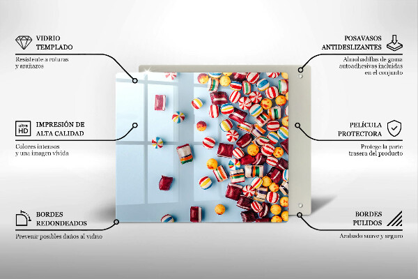 Kitchen worktop saver Colorful candies