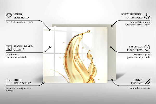 Glass kitchen board Olive oil