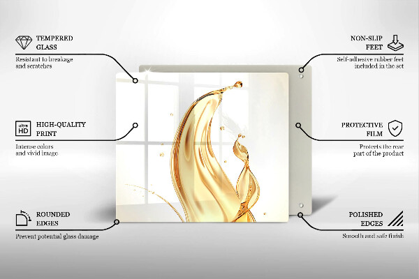 Glass kitchen board Olive oil