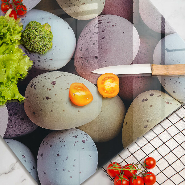 Glass kitchen board Easter eggs