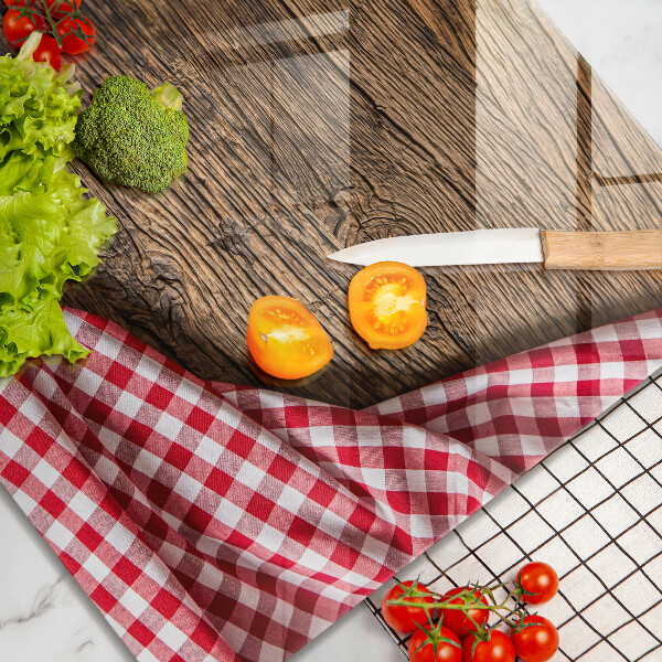 Glass kitchen board Wooden table