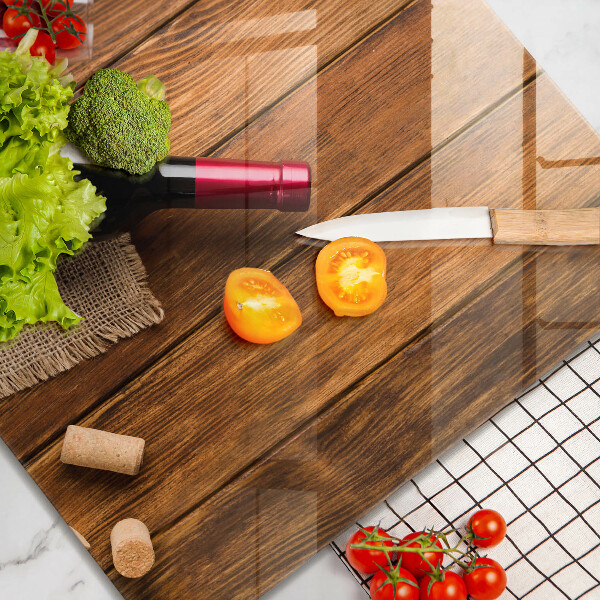 Glass kitchen board A bottle of red wine