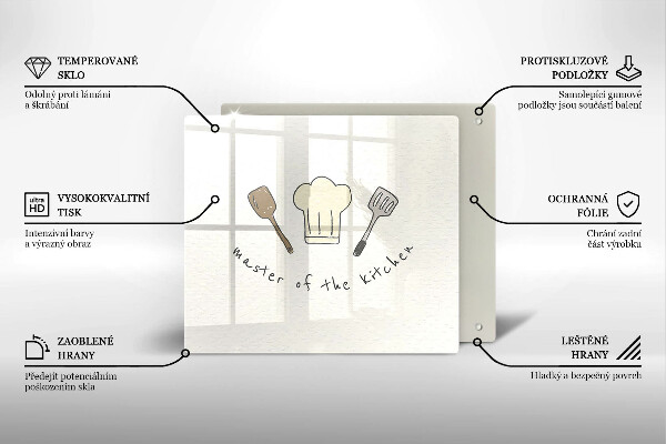 Glass kitchen board Master of the Kitchen