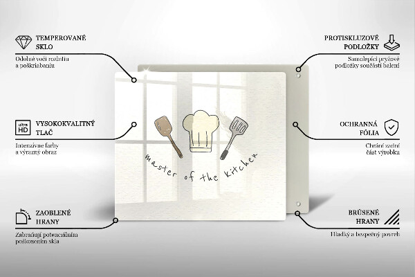 Glass kitchen board Master of the Kitchen