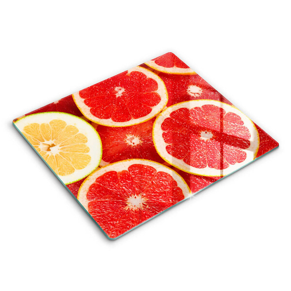 Glass kitchen board Grapefruit slices