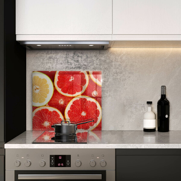 Glass kitchen board Grapefruit slices