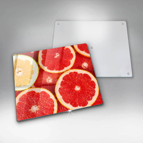 Glass kitchen board Grapefruit slices
