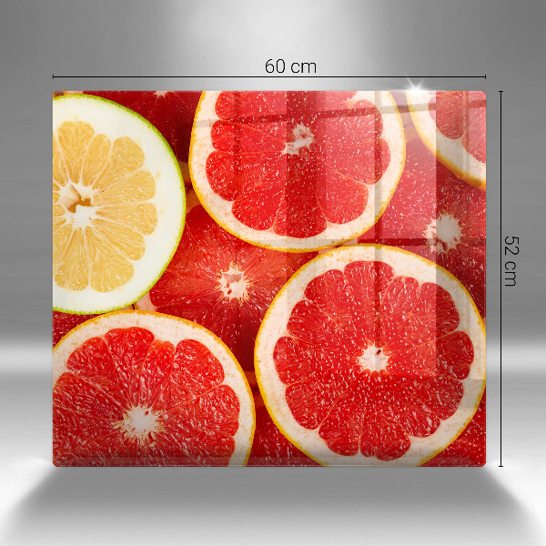 Glass kitchen board Grapefruit slices