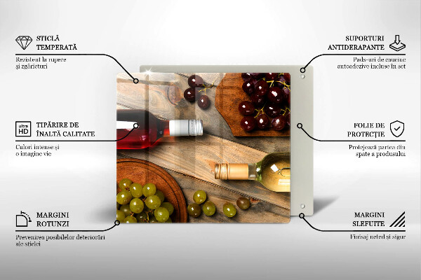 Worktop saver Bottles of wine and grapes