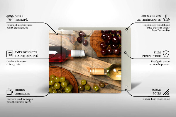 Worktop saver Bottles of wine and grapes