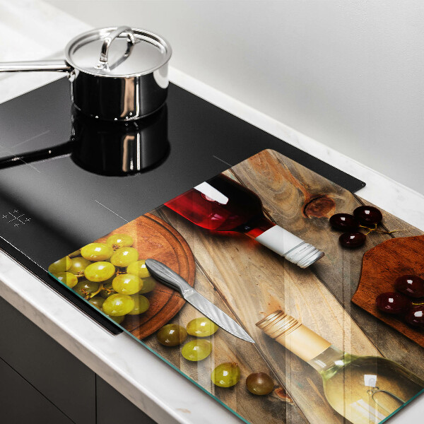 Worktop saver Bottles of wine and grapes