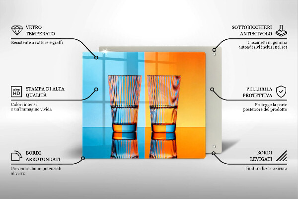 Worktop saver Two glasses of water