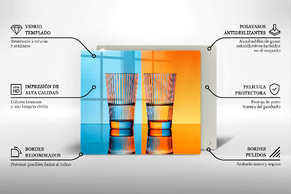 Worktop saver Two glasses of water