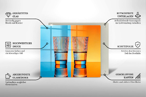 Worktop saver Two glasses of water