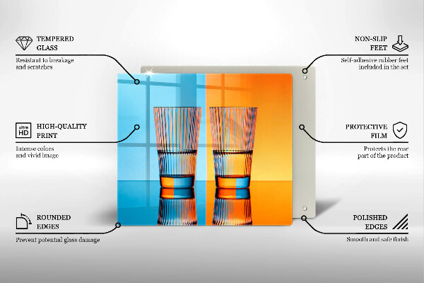 Worktop saver Two glasses of water