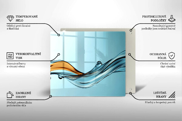 Worktop saver Water on a blue background