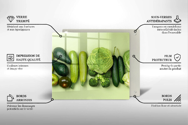 Worktop saver Green fruits and vegetables