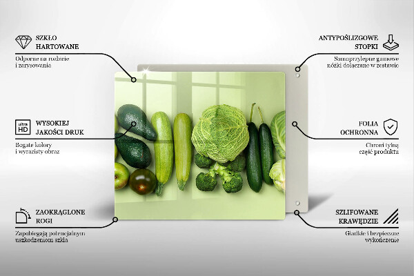 Worktop saver Green fruits and vegetables