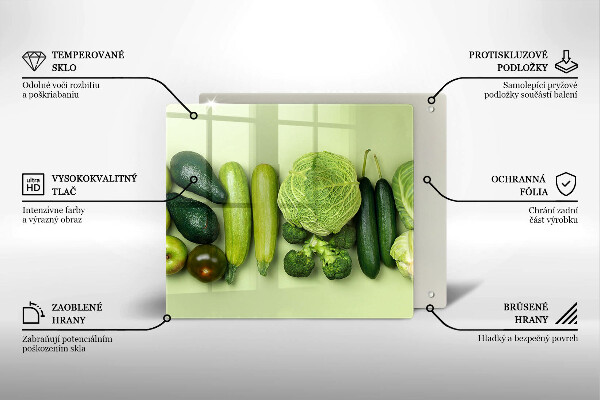 Worktop saver Green fruits and vegetables