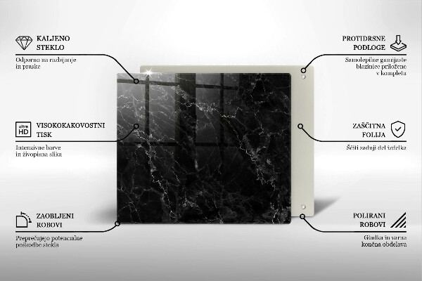 Induction hob cover Elegant marble