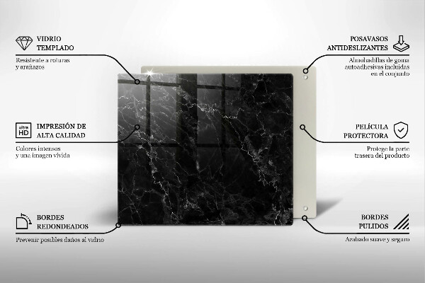 Induction hob cover Elegant marble