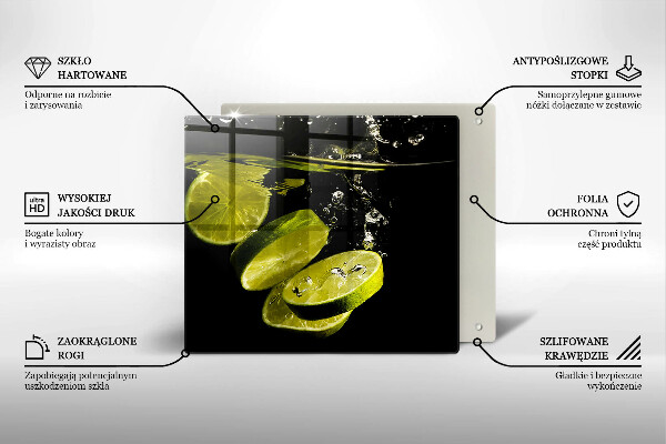 Induction hob cover Lime in water