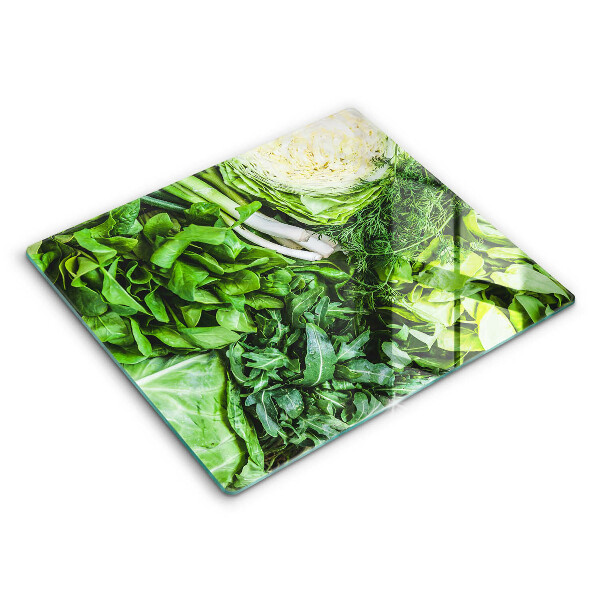 Induction hob cover Green vegetables